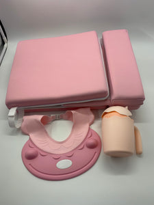 Bath Kneeler with Elbow Pads & Rinse Hat & Cup, 22" Set