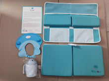 Load image into Gallery viewer, Bath Kneeler with Elbow Pads &amp; Rinse Hat &amp; Cup, 22&quot; Set
